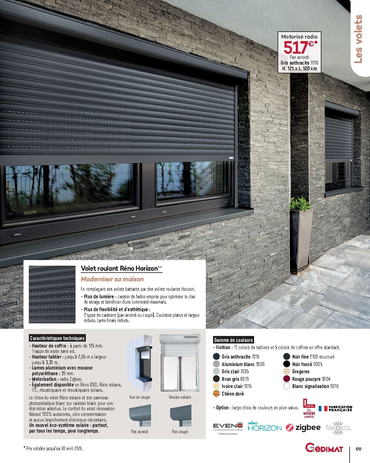 Catalogue Gedimat Menuiserie 2026 - Page 99